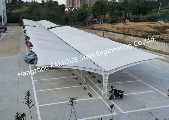 Китай Укрытие одиночной структуры мембраны крыши наклона на открытом воздухе стальной консольное паркуя поставщик