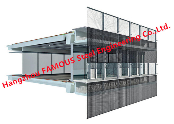 Китай Провентилированная кожа стального стеклянного фасада ненесущей стены двойная для коммерчески офисного здания поставщик