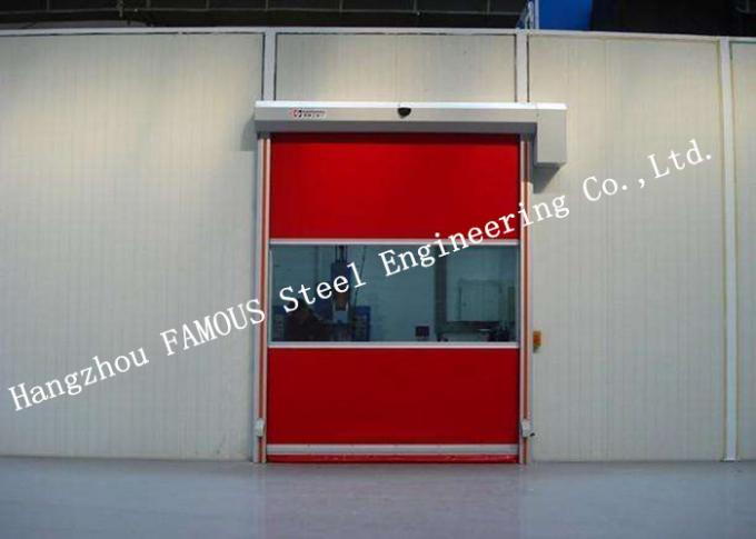 Вертикально раскрывая прозрачные промышленные двери гаража с гибкими дверями шторки занавеса 0