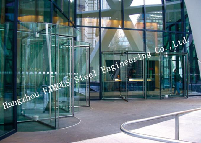 Современные электрические двери фасада Револинг стеклянные для лобби гостиницы или торгового центра 0