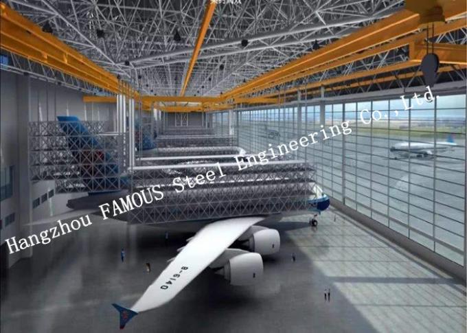 Конструкция доказательства гибких зданий ангара воздушных судн стальной структуры дизайна полуфабрикат сейсмическая 0