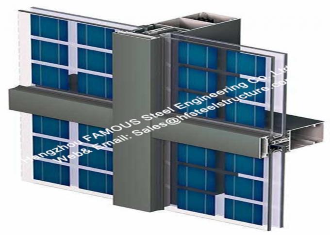 Порошок покрывая модули интегрированной стеклянной ненесущей стены Фотоволтайкс солнечные 0