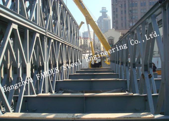 Поверхностное покрытие моста Байлей современного стиля полуфабрикат модульное стальное гальванизированное 0