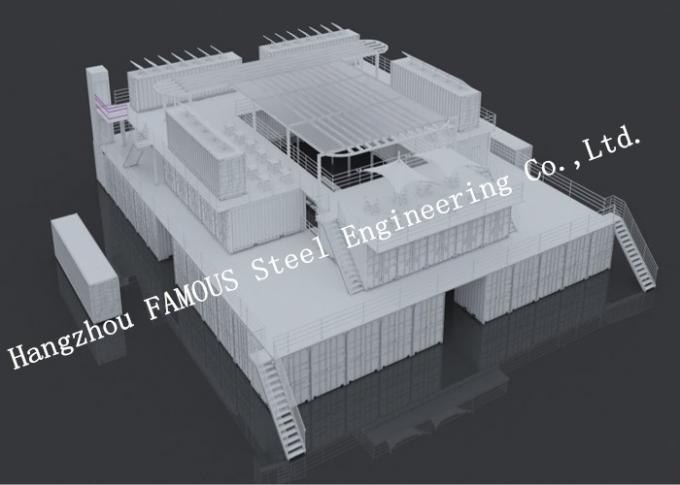 Подгонянный модульный дом контейнера Префаб для торгового центра или кафе-бара 0
