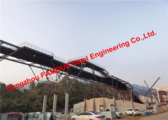 Проект шахты транспортируя здания изготовления Gallary ленточного транспортера коридора промышленные стальные 0