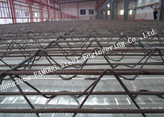 Китай 0.8 - палуба пола металла 1.5mm рифленая усилила изготовление плиты ферменной конструкции стального прута поставщик