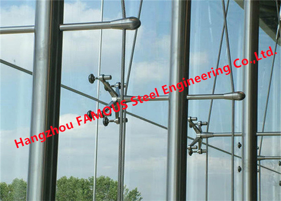 Китай Алюминиевый пункт ненесущей стены стальной структуры стеклянный исправил застекленные здания паука поставщик