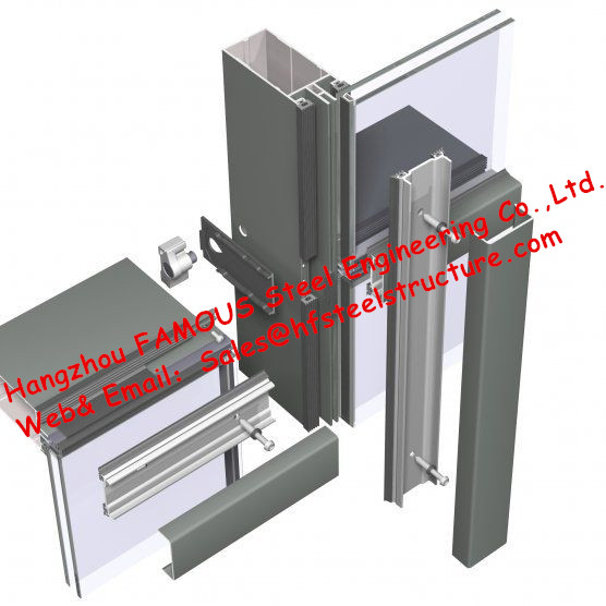 Системы Райнскрен ненесущей стены фасада структурной полуфабрикат модульной панели стеклянные 1