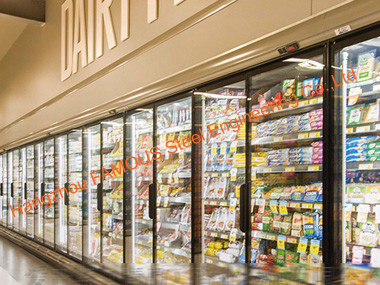 Супермаркет Мултидек нагрел стеклянную дверь для частей холодной комнаты/холодильника/замораживателя 4