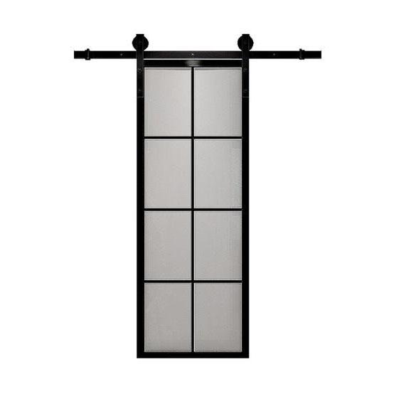 Сползать ужесточатую стеклянную дверь амбара для комнаты ванны кухни дома внутренней 0