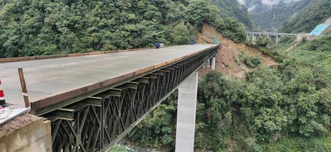 последние новости компании о Несколько стальных мостов Bailey были завершены в линии Сычуань-Тибета  2