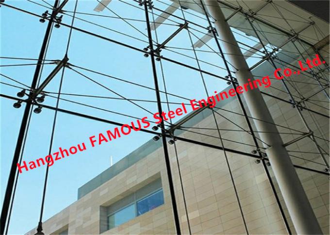 Алюминиевый пункт ненесущей стены стальной структуры стеклянный исправил застекленные здания паука 0
